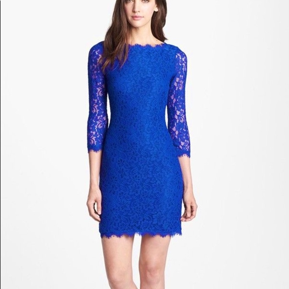 DVF Lace Sheath Dress ‘Zarita’